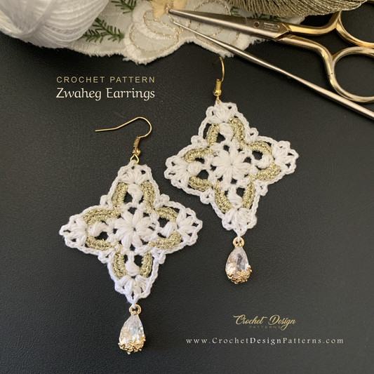 Zwaheg Earrings | free Crochet pattern (under test)