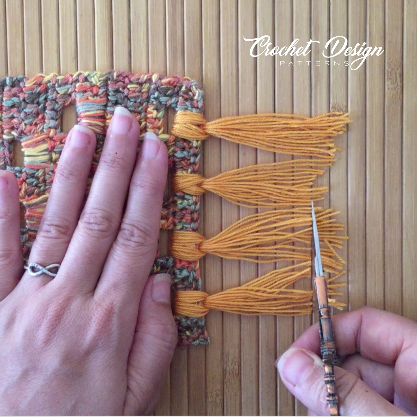 Mug Rug / Coaster with Fringes | Crochet pdf pattern