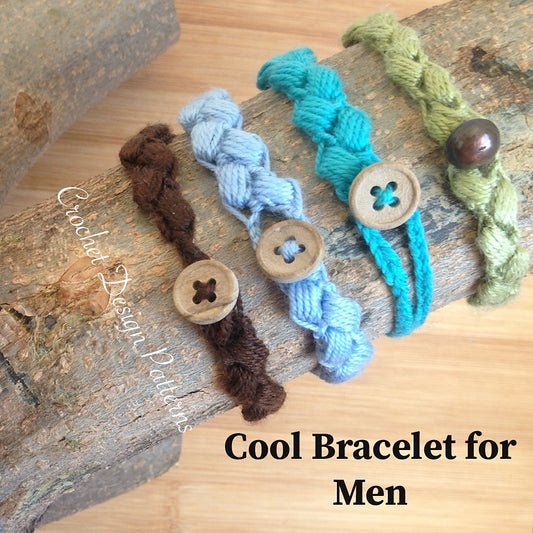 Cool Bracelet for Men Best Gift for Father’s Day - Crochet Pattern -