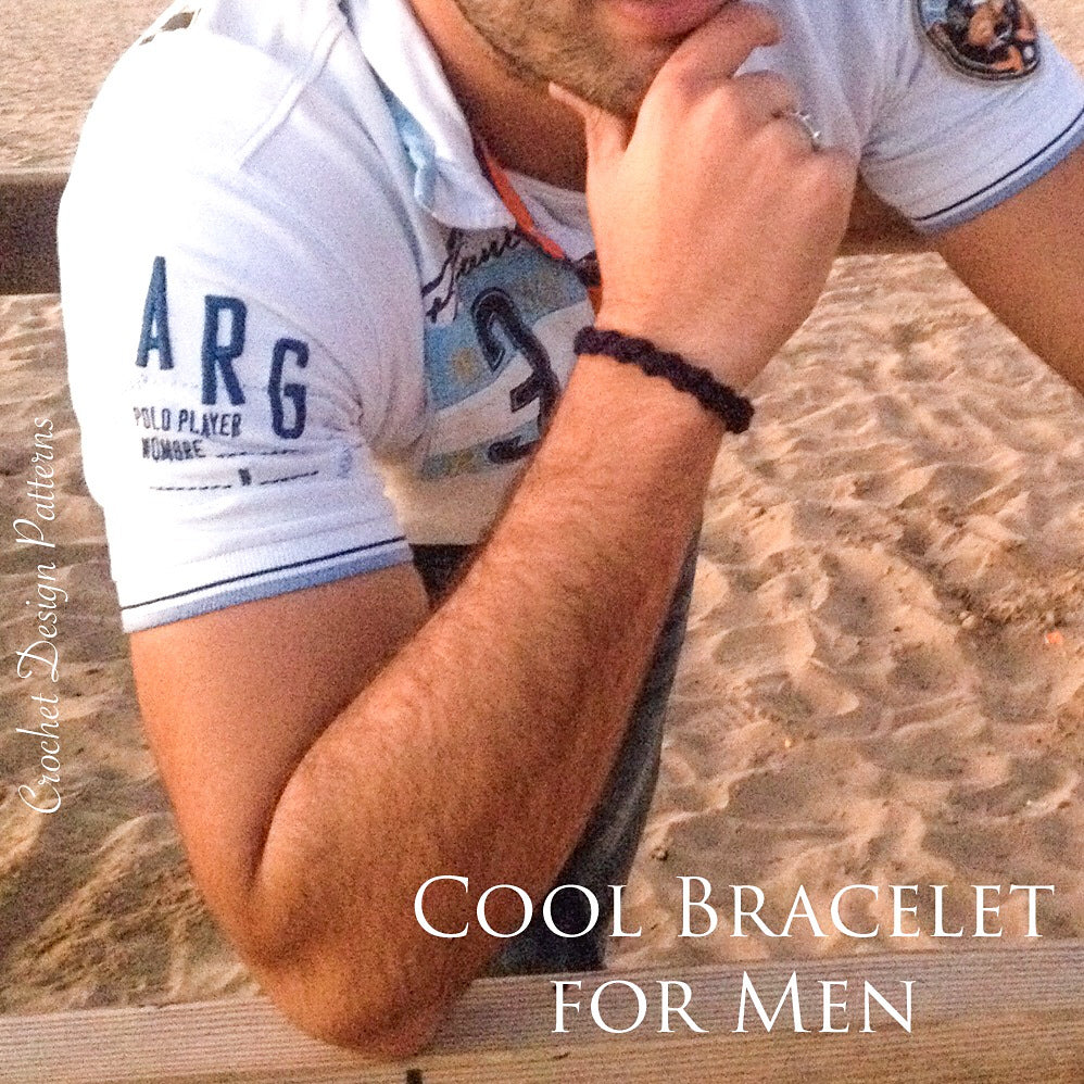 Bracelets for Men Crochet e-book 4 Patterns