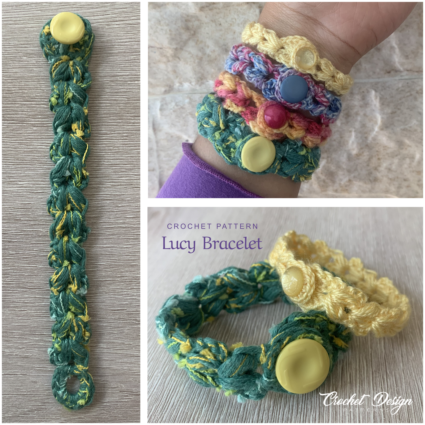 Lucy Bracelet Crochet Pattern