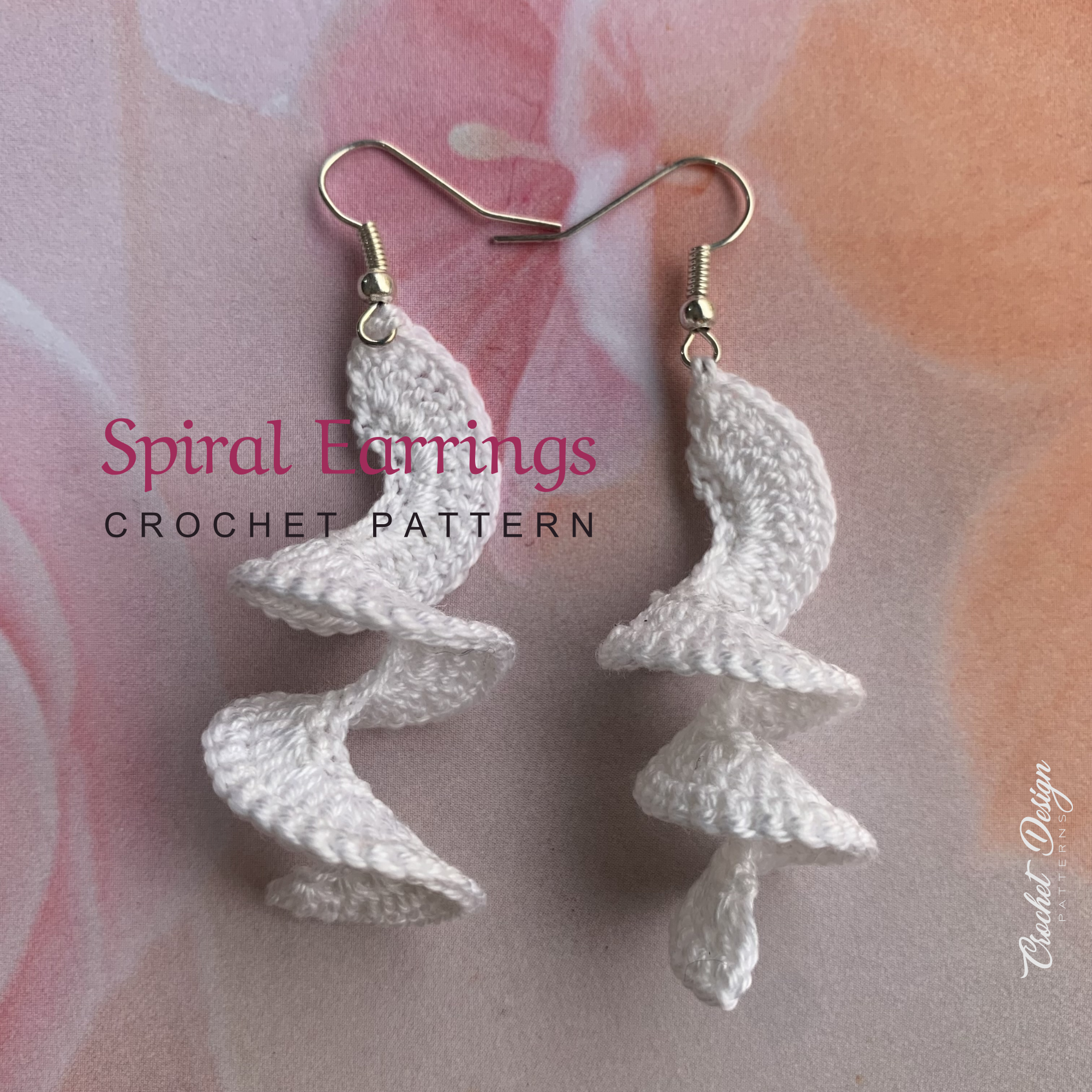 Spiral Earrings, Crochet Earrings Pattern, Crochet Earring pattern, PDF File - PDF pattern for beginners, crochet earrings