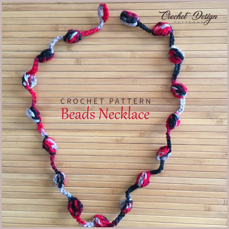 Crochet Bobble necklace | pdf pattern