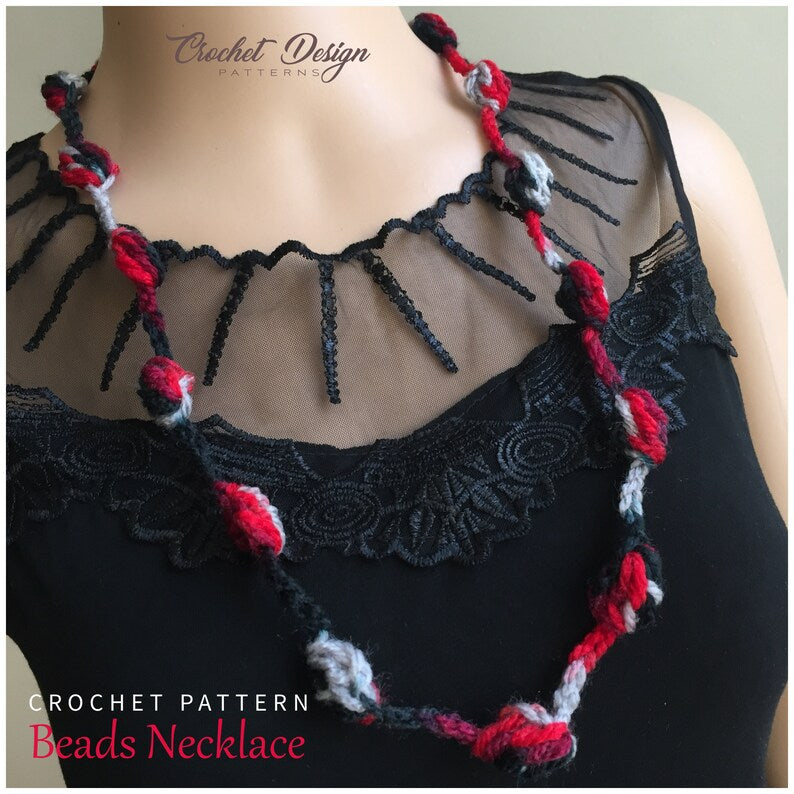 Crochet Bobble necklace | pdf pattern