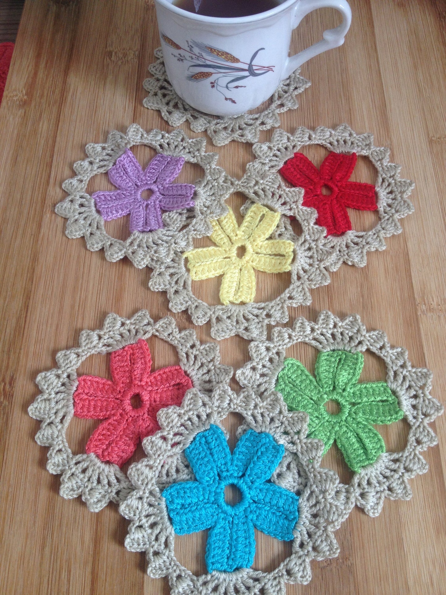 Crochet star coaster / Doily  - Pdf Crochet Pattern